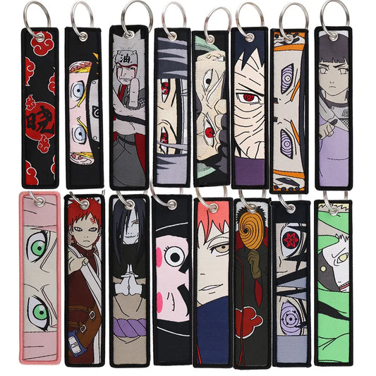 Llaveros de anime bordados Naruto Akatsuki